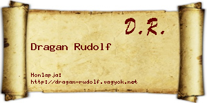 Dragan Rudolf névjegykártya